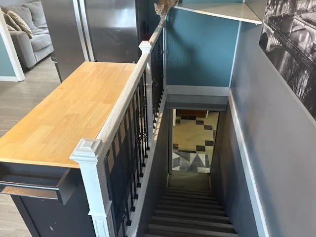 a view of a staircase