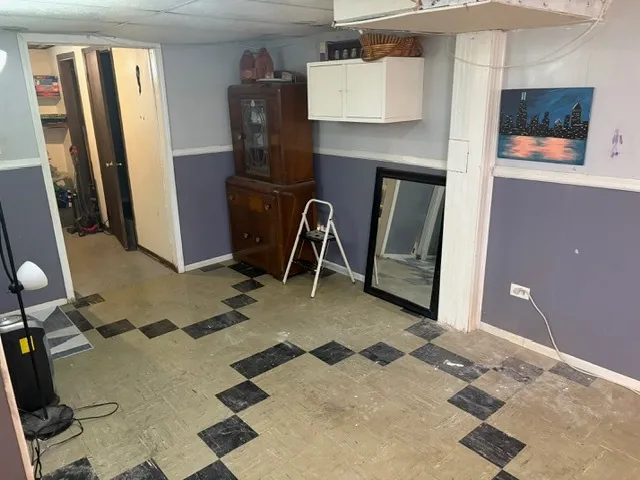 a view of a hallway with workspace