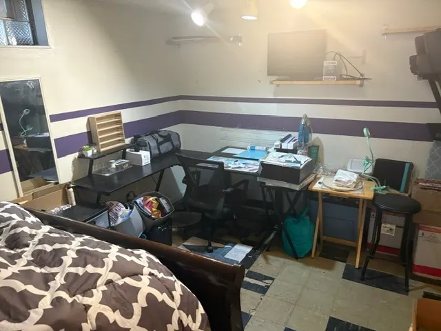 a room with storage and utility