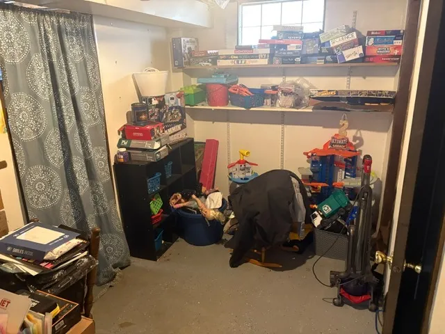 a view of storage and utility room