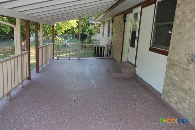 a view of porch and patio