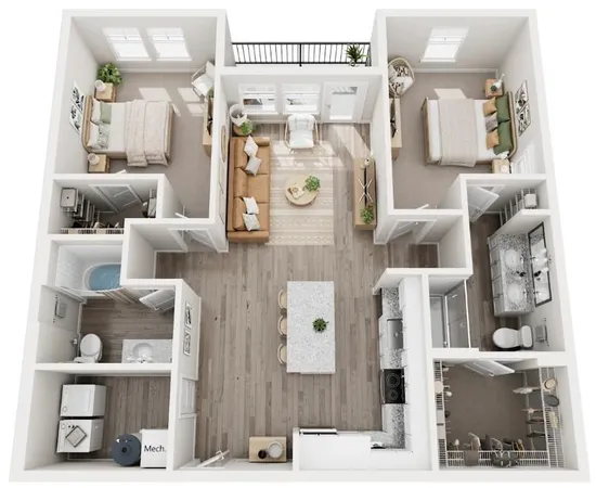 an aerial view of multiple houses