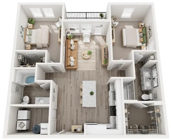 an aerial view of multiple houses