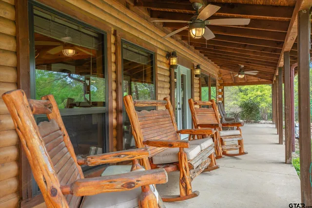 a view of an outdoor sitting area