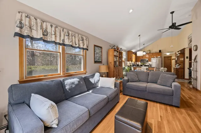 a view of a backyard of the house