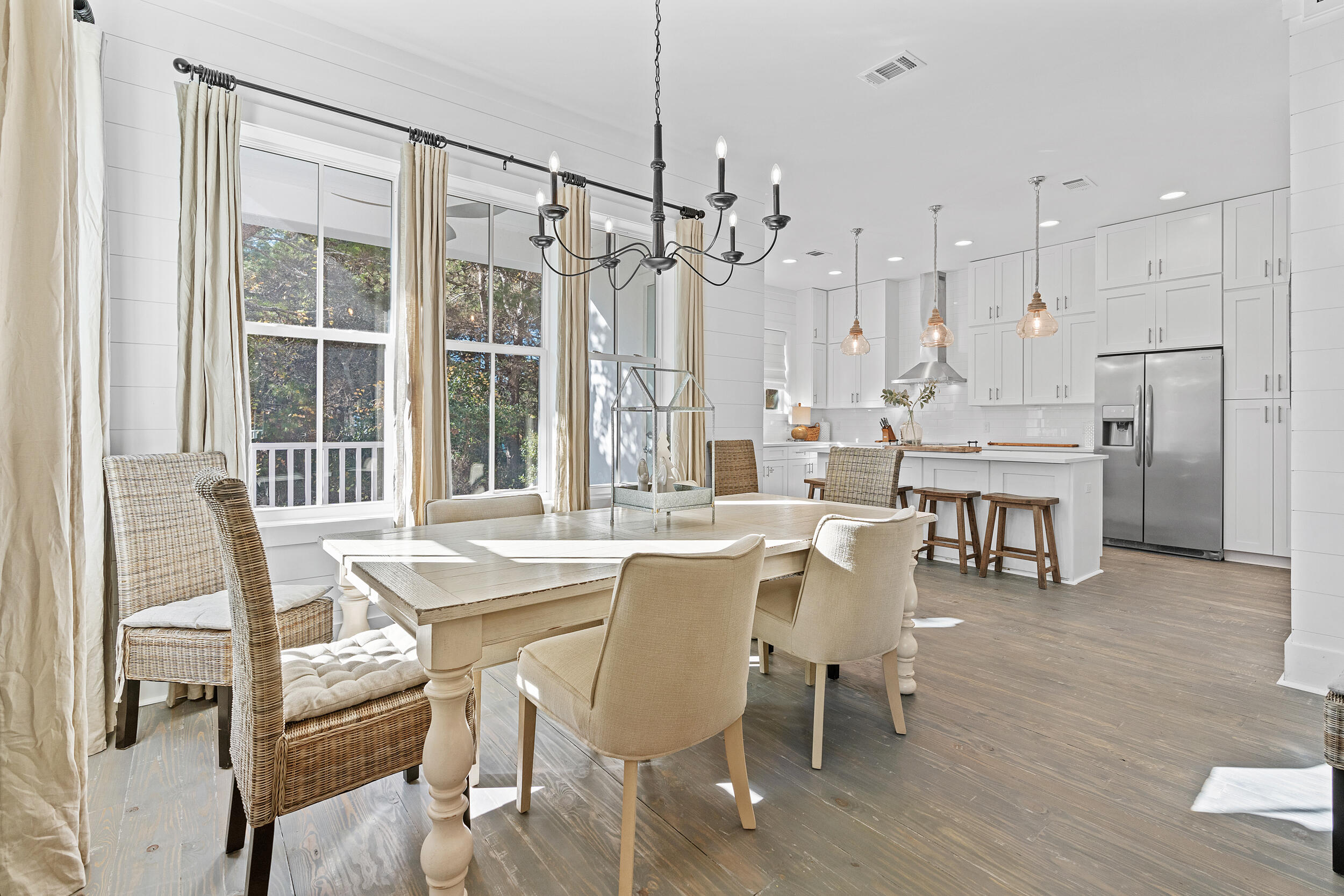 17 Pompano Court Inlet Beach, FL 32461 - Photo 12 of 48 a view of a dining room with furniture window and wooden floor