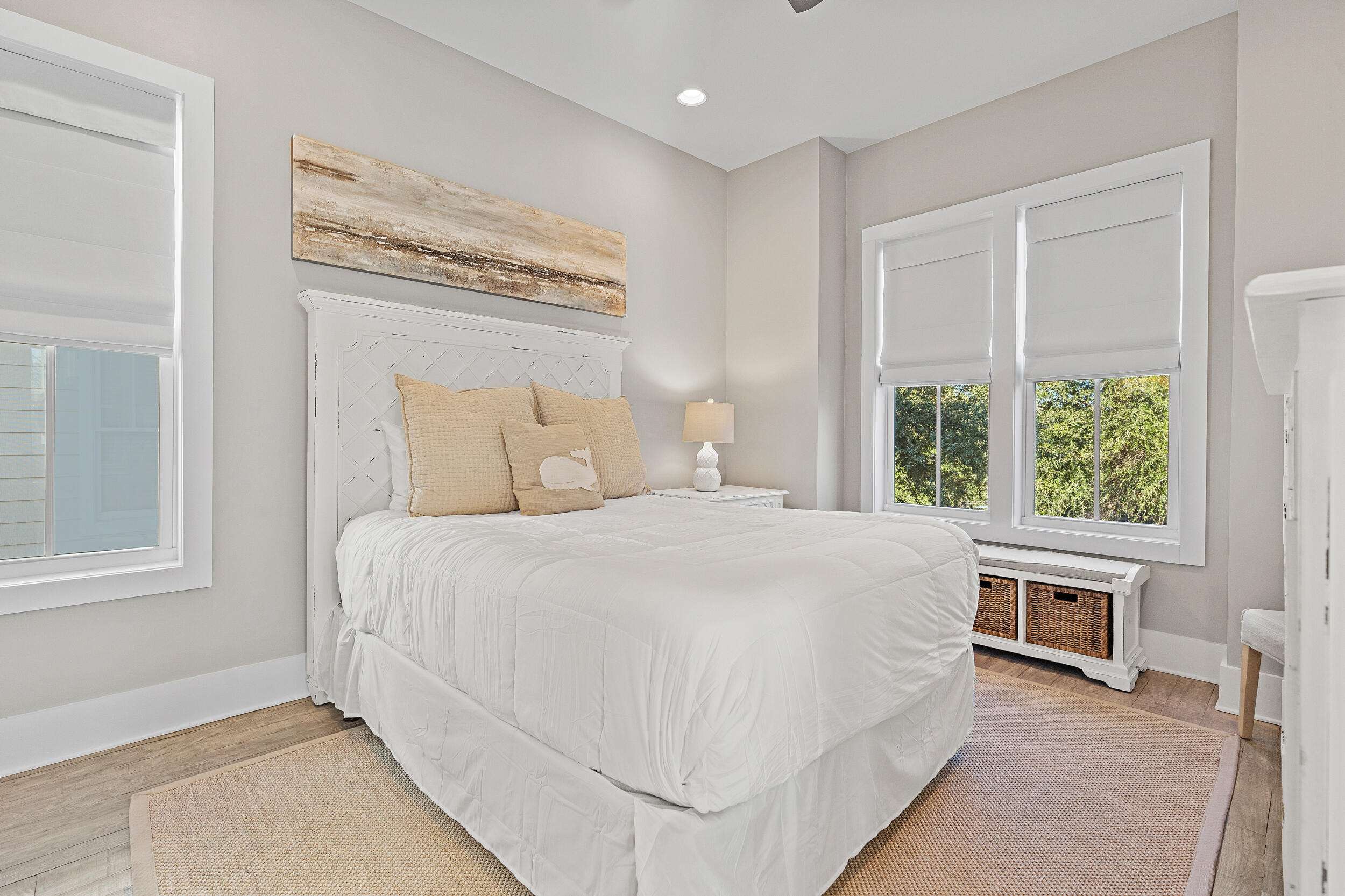 17 Pompano Court Inlet Beach, FL 32461 - Photo 28 of 48 a bedroom with a large bed and a window