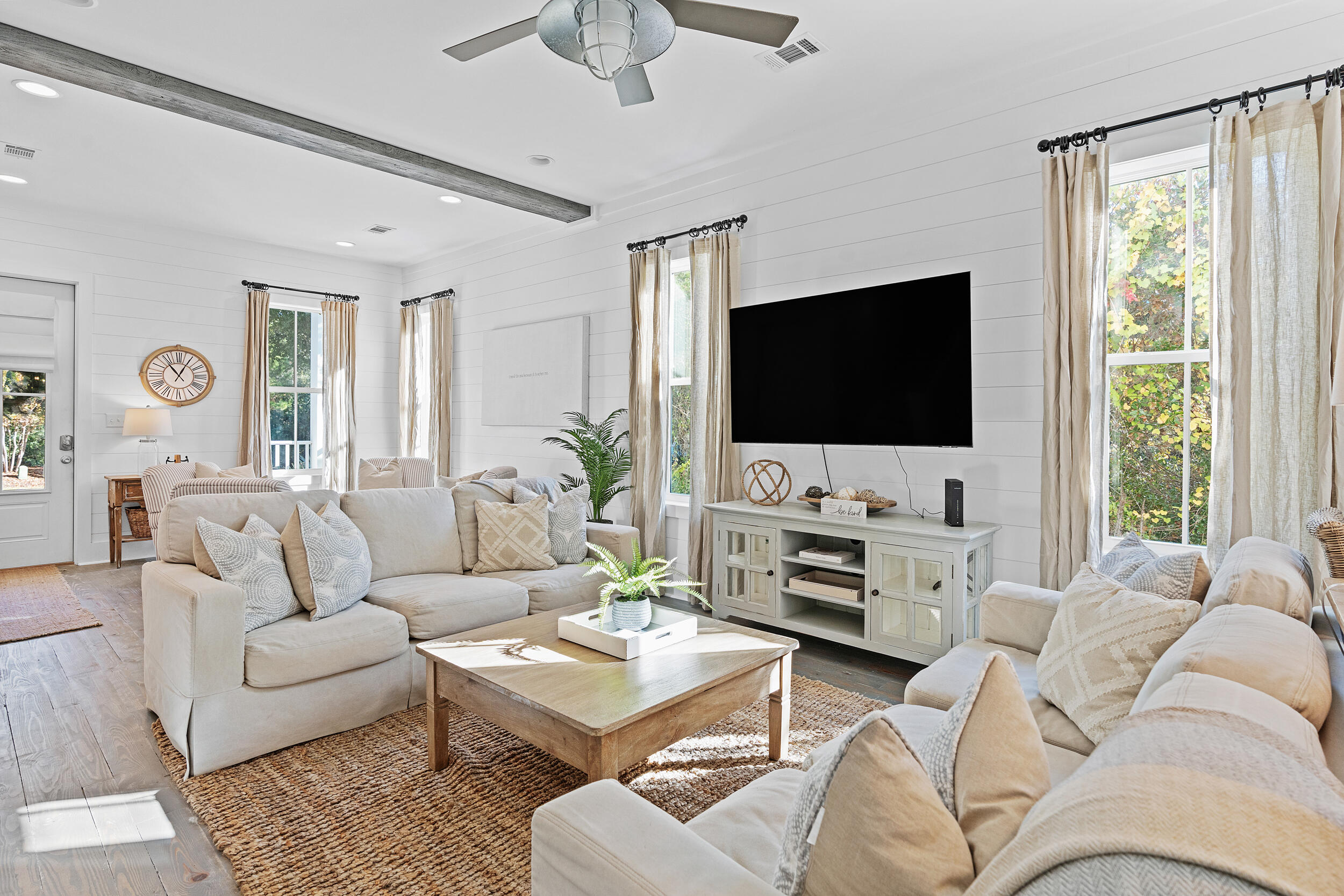 17 Pompano Court Inlet Beach, FL 32461 - Photo 8 of 48 a living room with furniture and a flat screen tv