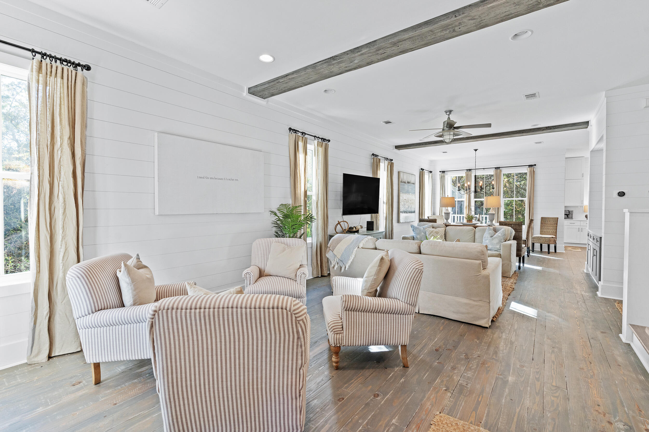 17 Pompano Court Inlet Beach, FL 32461 - Photo 9 of 48 a living room with furniture and a large window