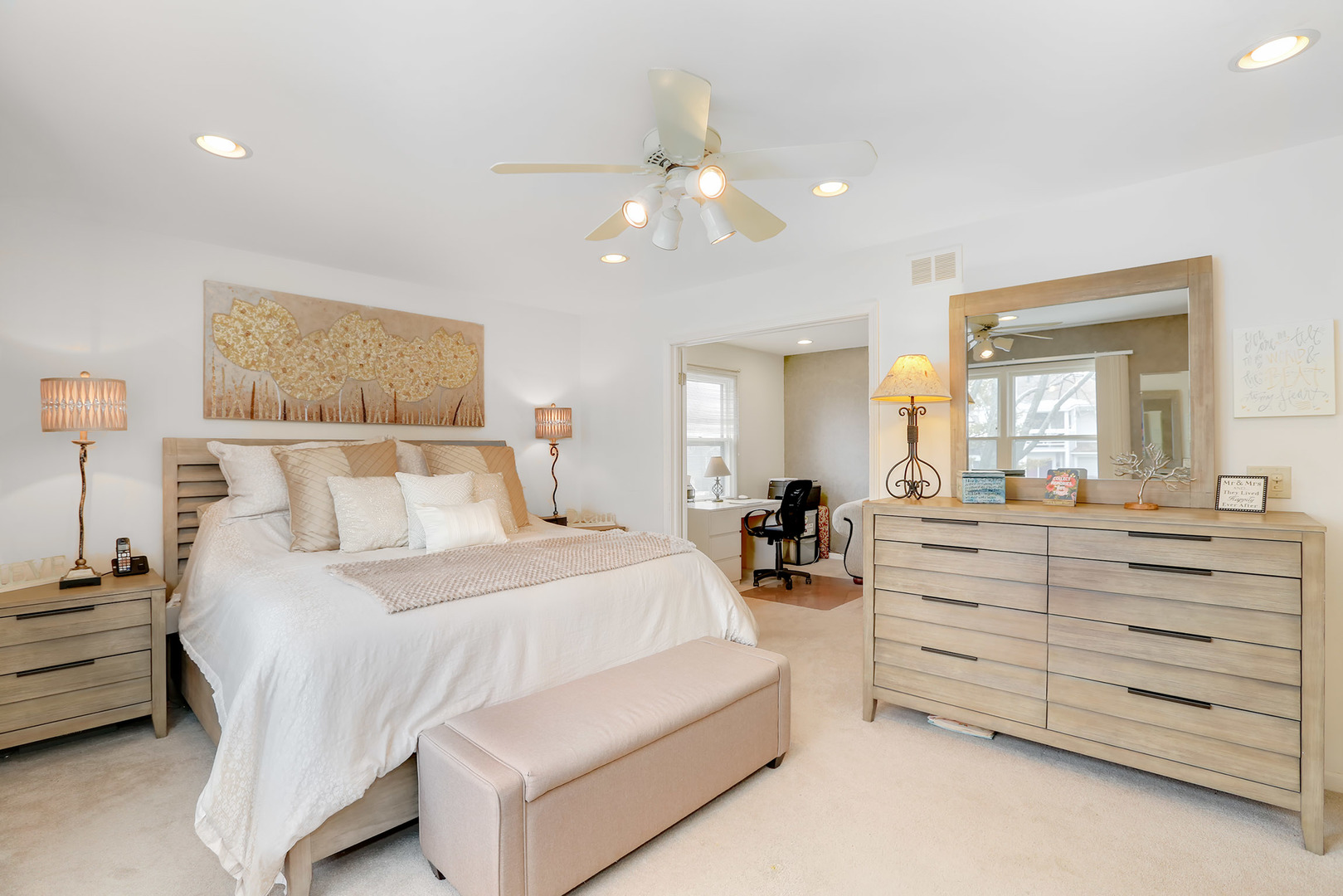 1341 Devonshire Road Buffalo Grove, IL 60089 - Photo 20 of 34 a bedroom with a bed and furniture