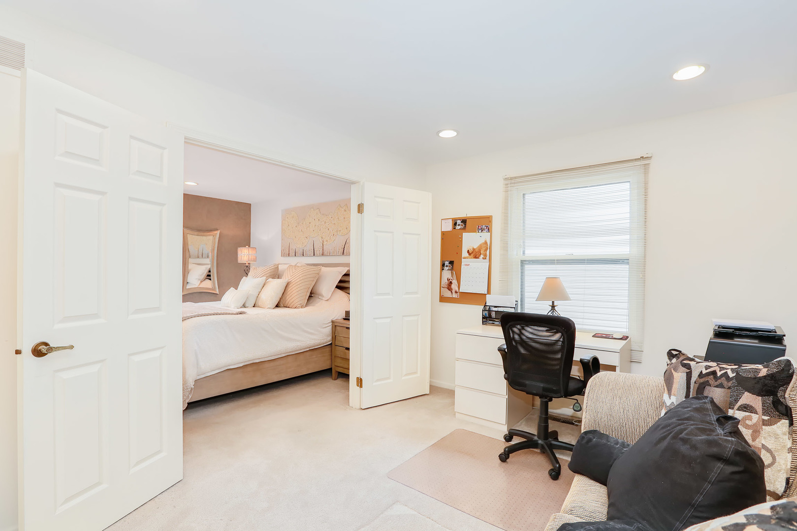 1341 Devonshire Road Buffalo Grove, IL 60089 - Photo 22 of 34 a view of a workspace with furniture and a window
