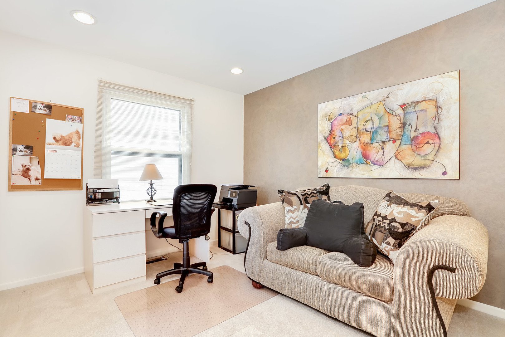 1341 Devonshire Road Buffalo Grove, IL 60089 - Photo 23 of 34 a view of a livingroom with workspace and a couch