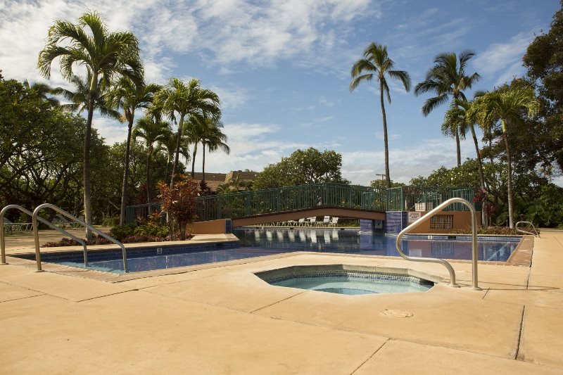 811 South Kihei Road, Unit 5F Kihei, HI 96753 - Photo 18 of 30 a view of a swimming pool with a bench