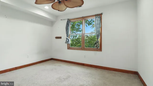 an empty room with a window