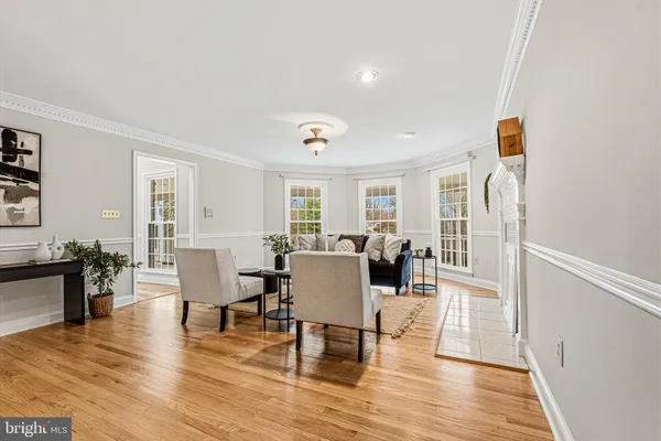 a view of livingroom with furniture and a window