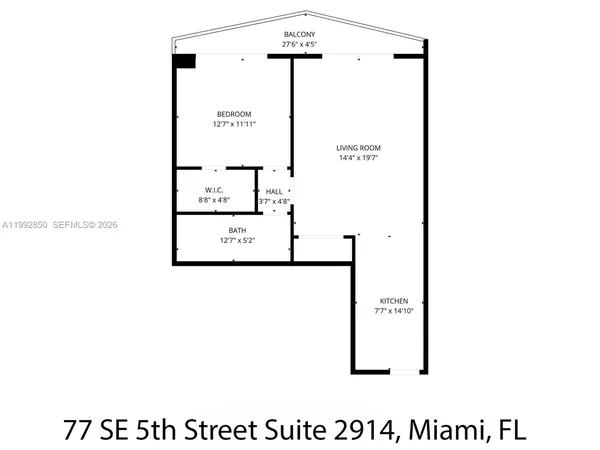 $1,100,000 | 77 Southeast 5th Street, Unit 2914, Miami, FL 33131