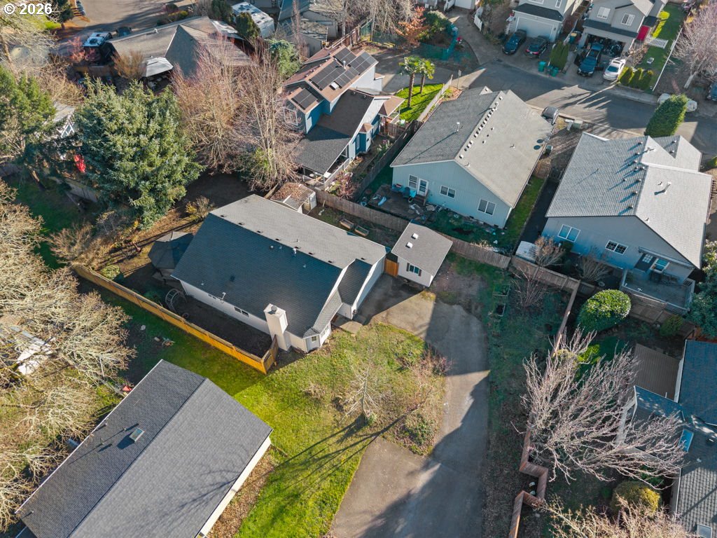 4482 Southwest 179th Avenue Beaverton, OR 97078 - Photo 36 of 37 an aerial view of a house with a garden and swimming pool