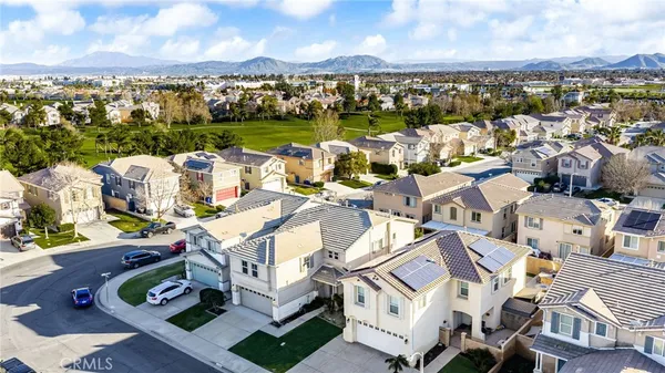 an aerial view of multiple house