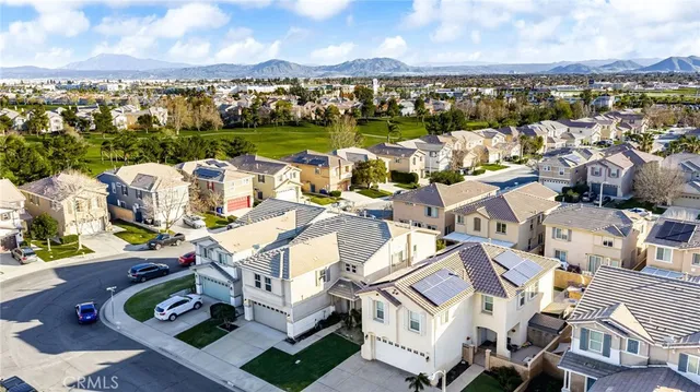 an aerial view of multiple house