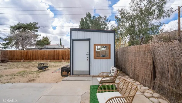 a backyard of a house