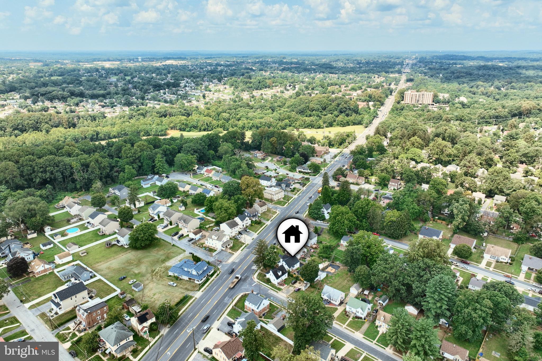 6414 Liberty Road Baltimore, MD 21207 - Photo 51 of 54 an aerial view of residential houses with outdoor space and trees