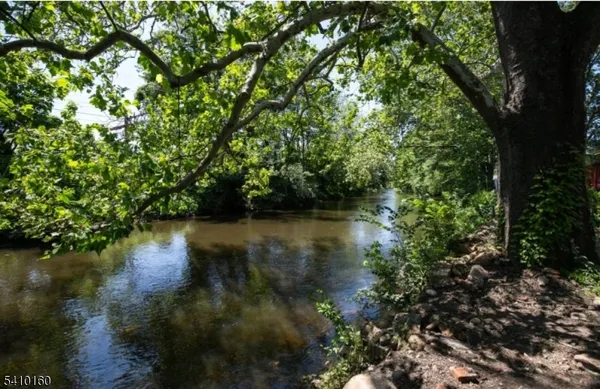 a view of lake with green space