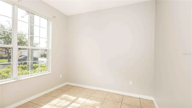 an empty room with a window