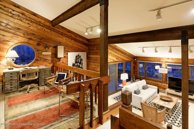 an outdoor space with balcony