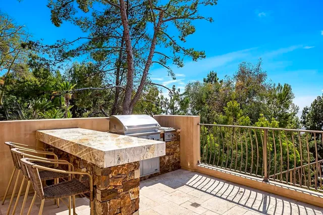 a view of a lake with a city