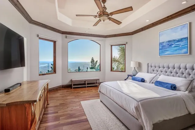 a balcony with a potted plant