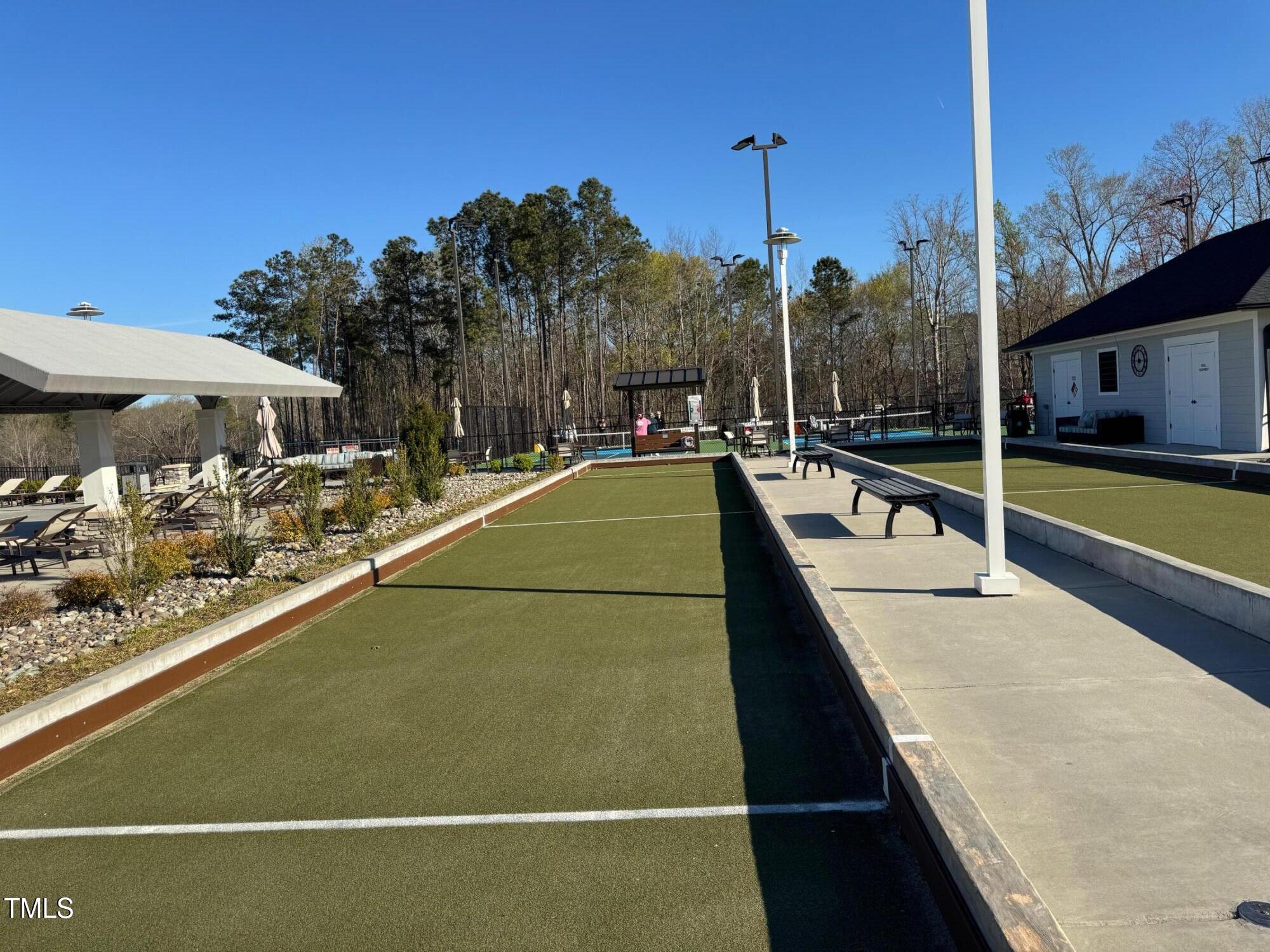 101 Maroon Court Raleigh, NC 27610 - Photo 31 of 31 Looking down the Bocce Court to the Pickle Ball Courts