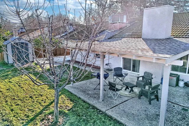 an aerial view of multiple house