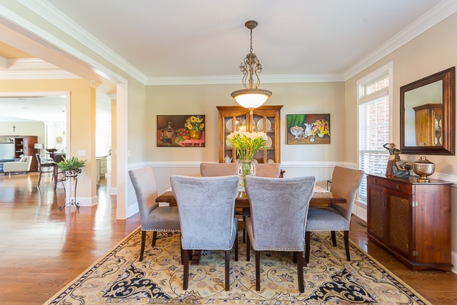 3590 Traveler Road Harrisonburg, VA 22801 - Photo 14 of 50 a view of a dining room with furniture a chandelier and wooden floor