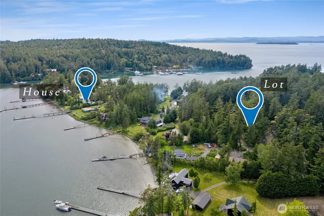 a view of a lake with a mountain