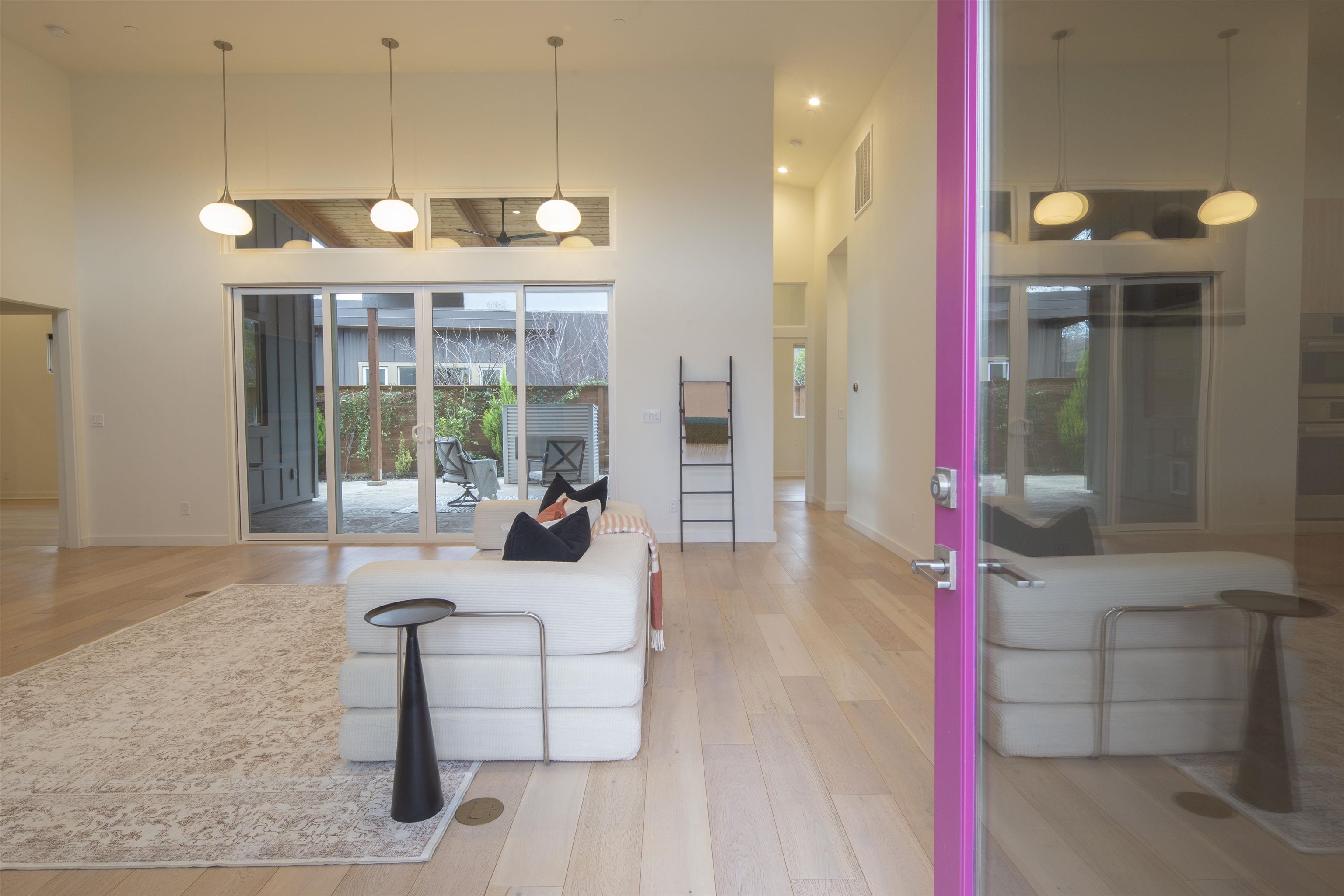 18870 Old Bridge Road Jamestown, CA 95327 - Photo 8 of 57 Living room with hardwood / wood-style floors and a towering ceiling