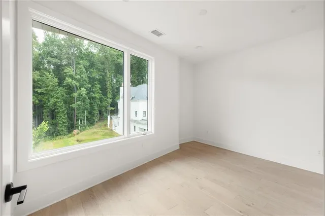 an empty room with a window