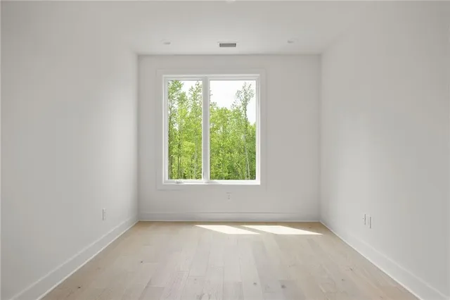 an empty room with a window