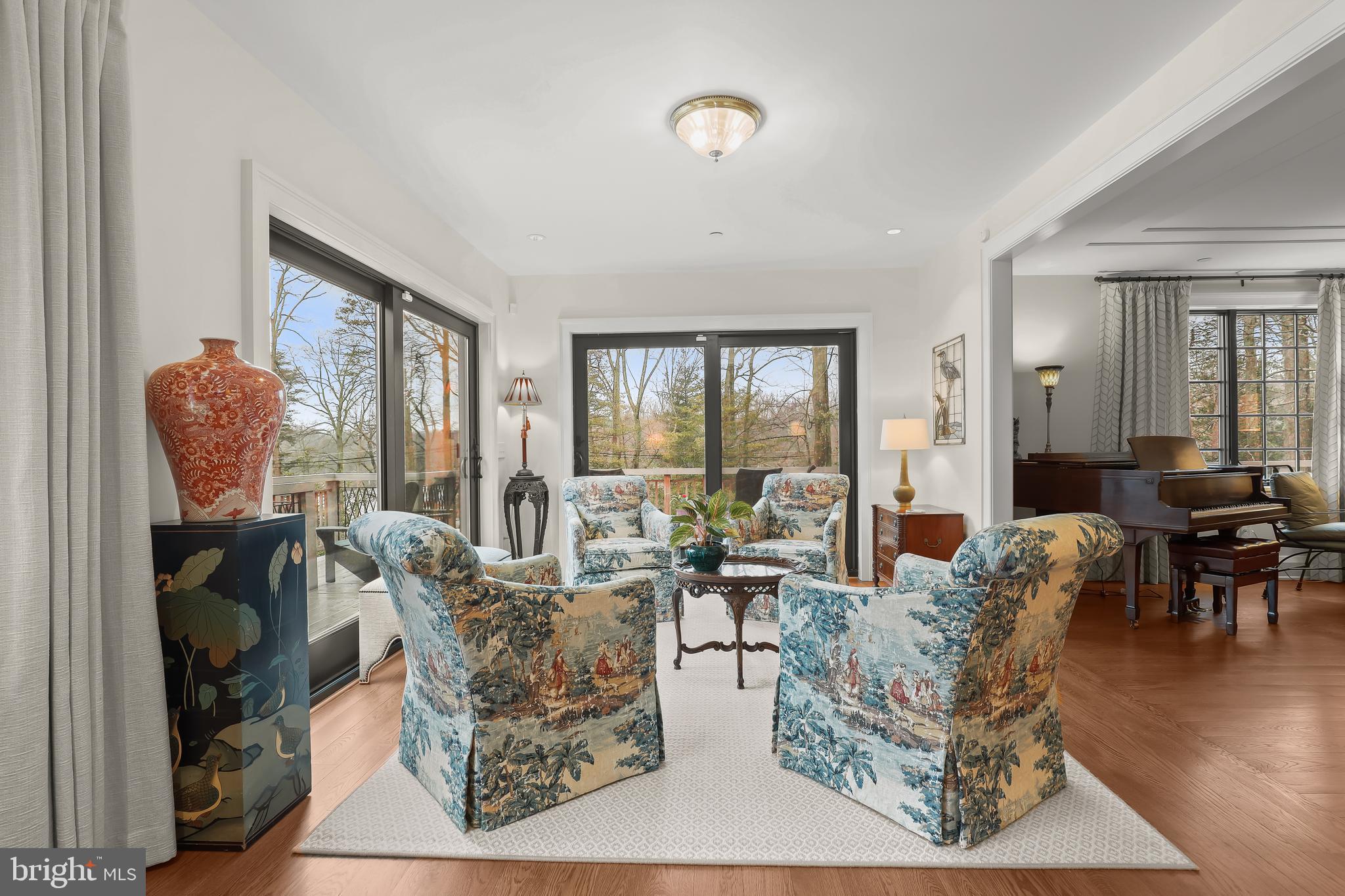 616 Cotterill Road Gibson Island, MD 21056 - Photo 23 of 54 Sitting Room w/ Sliding Glass Doors Overlook Pond