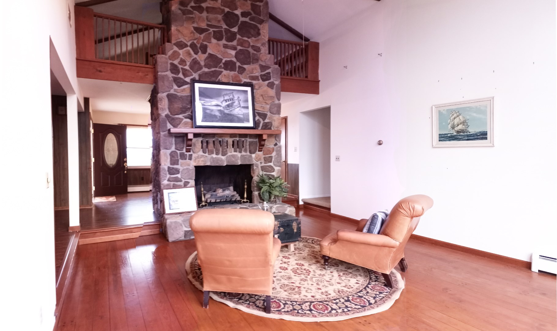 619 Miller Farm Road Staunton, VA 24401 - Photo 11 of 40 a living room with furniture a fireplace and a table