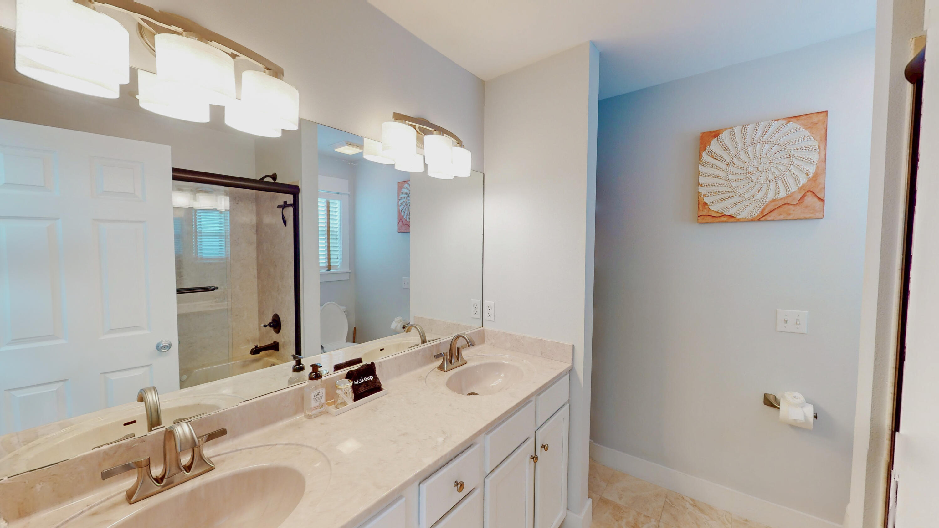 249 Beach Bike Way Inlet Beach, FL 32461 - Photo 22 of 38 a bathroom with a sink and a mirror