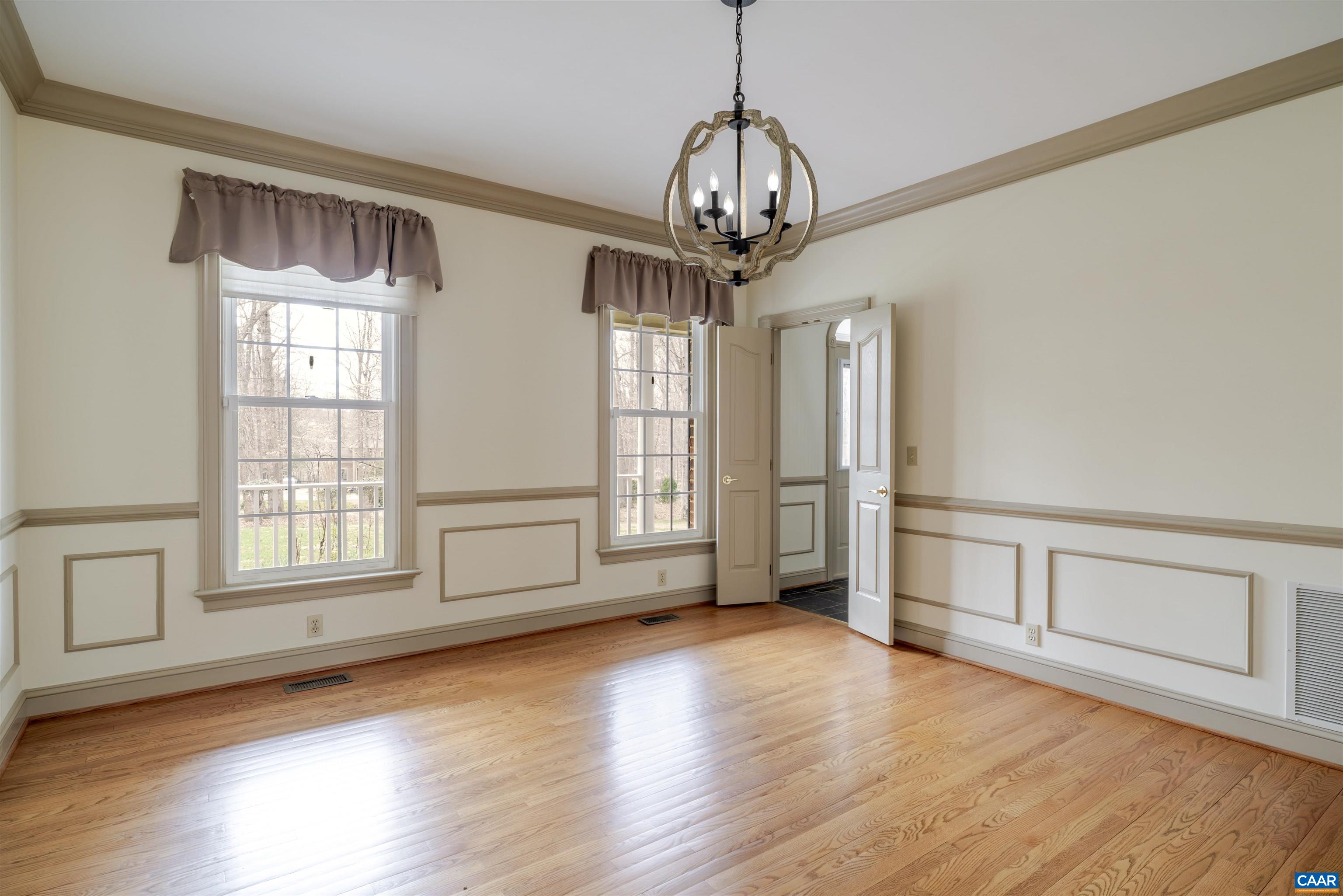 3125 Beau Mont Farm Road Charlottesville, VA 22901 - Photo 29 of 74 a view of empty room with wooden floor and fan