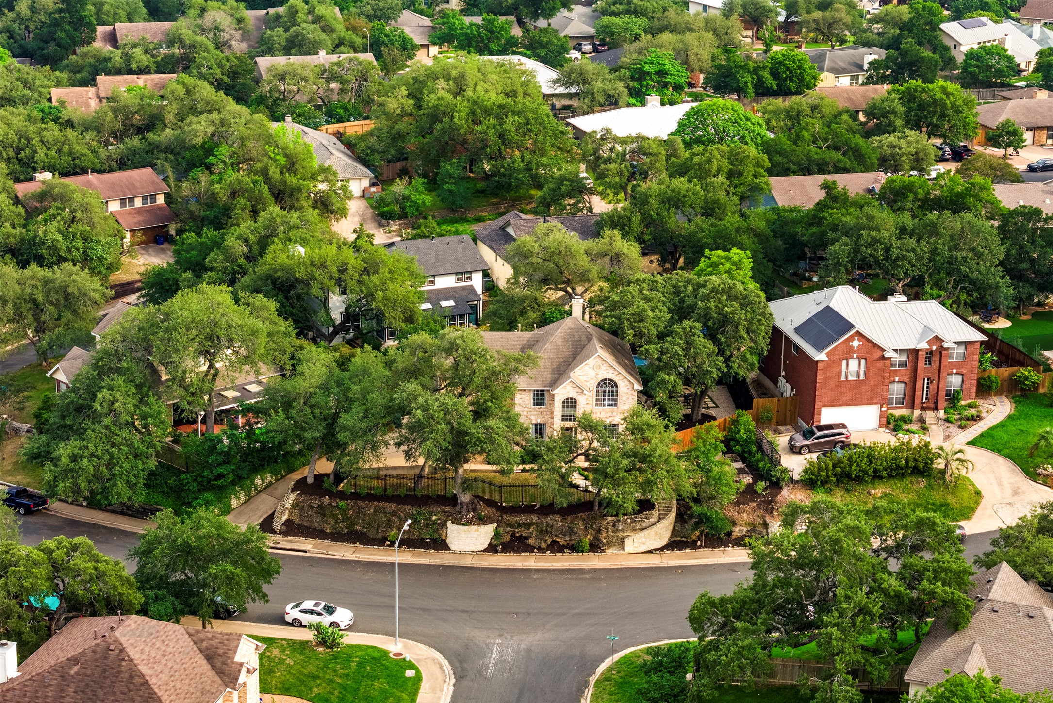 6803 Breezy Pass Austin, TX 78749 - Photo 40 of 40 an aerial view of a house with a yard and garden