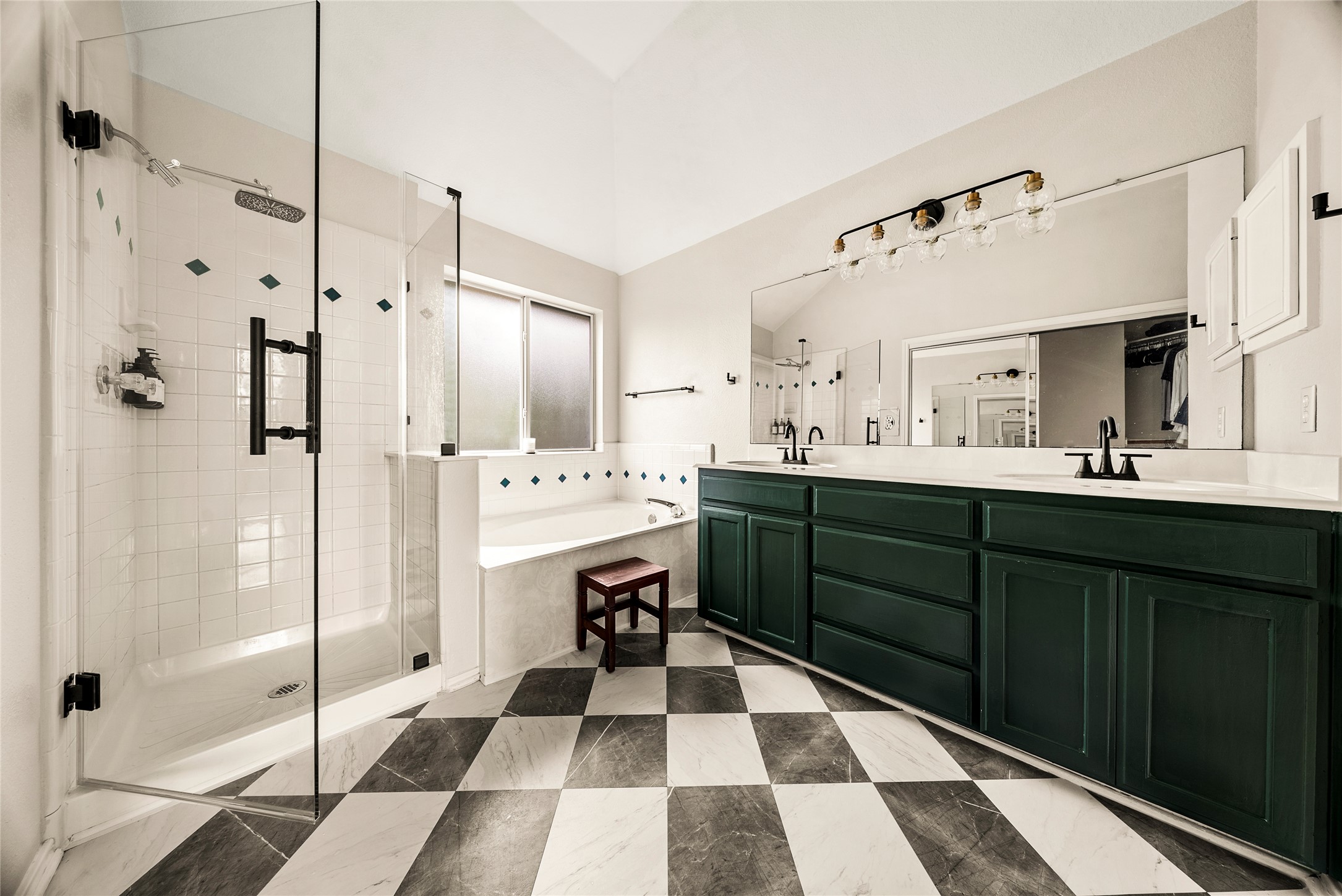 6803 Breezy Pass Austin, TX 78749 - Photo 5 of 40 a bathroom with a sink a toilet a mirror and shower