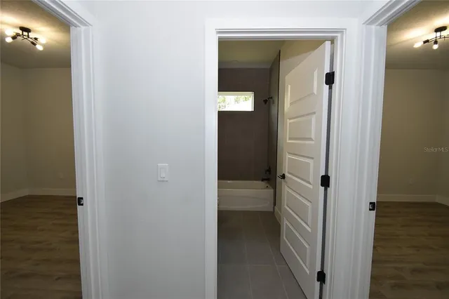 an empty room with a window