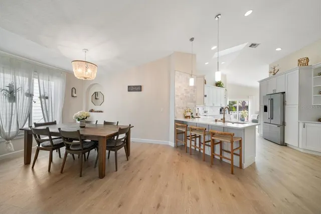 a living room with furniture and a couch
