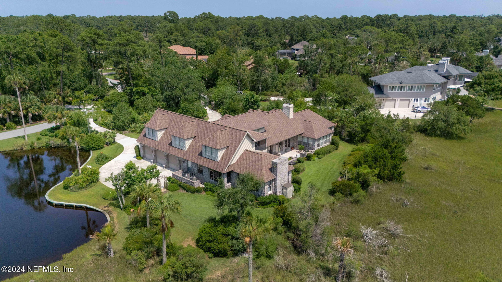24629 Deer Trace Drive Ponte Vedra Beach, FL 32082 - Photo 20 of 45 an aerial view of a house with mountain view