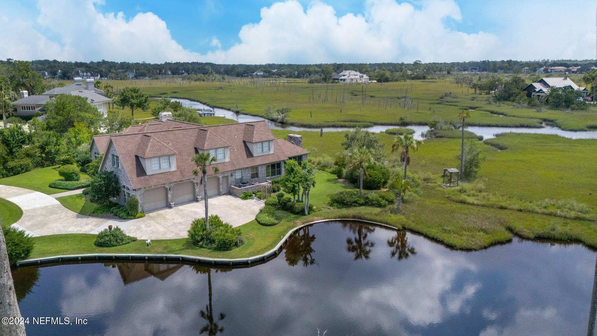 24629 Deer Trace Drive Ponte Vedra Beach, FL 32082 - Photo 26 of 45 an aerial view of ocean with residential house with outdoor space and river