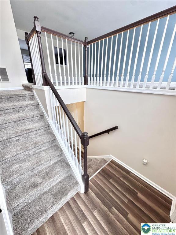117 North Oak Street Freemansburg, PA 18017 - Photo 3 of 27 a view of staircase with white walls and railing