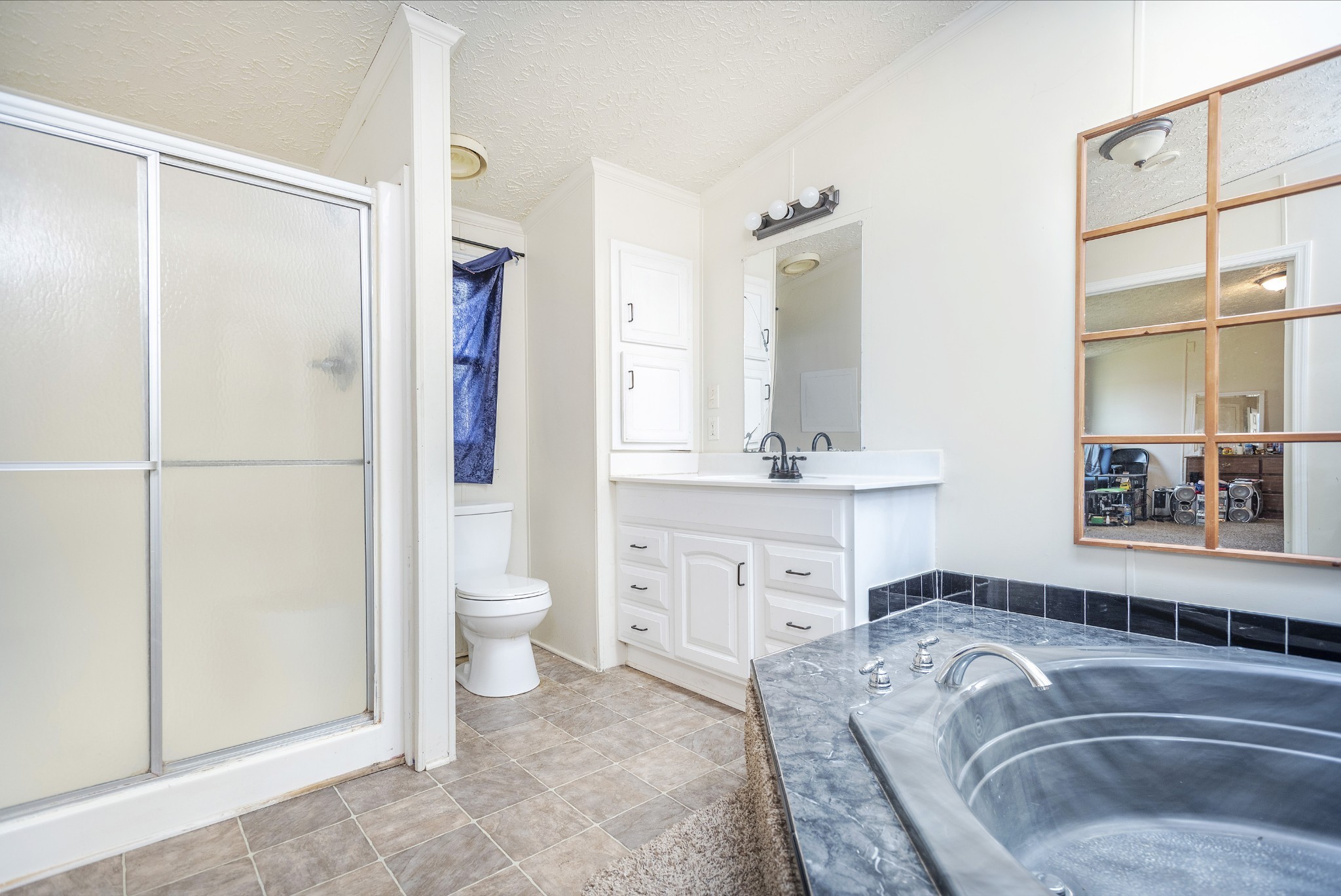 4936 Youngville Road Springfield, TN 37172 - Photo 11 of 20 a spacious bathroom with a granite countertop sink toilet and shower