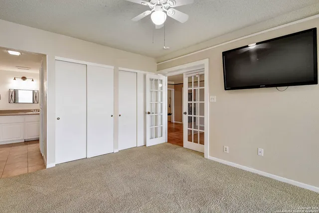 a view of a livingroom with a flat screen tv